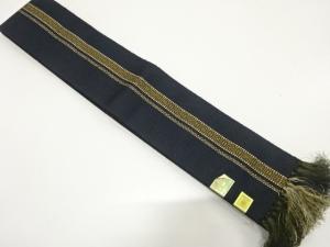 未使用品　縞模様織り出し　男物角帯
